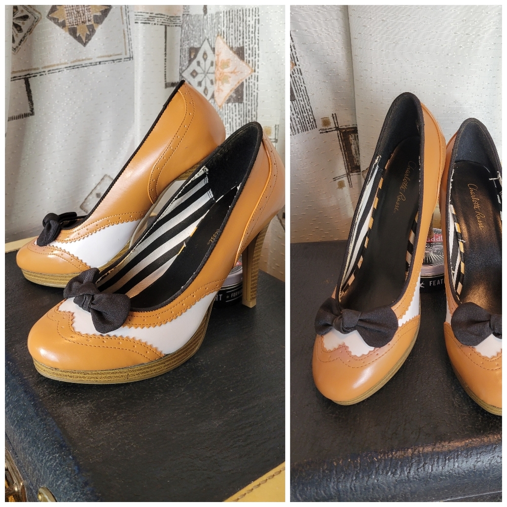 Retro Spectator Bow Pumps